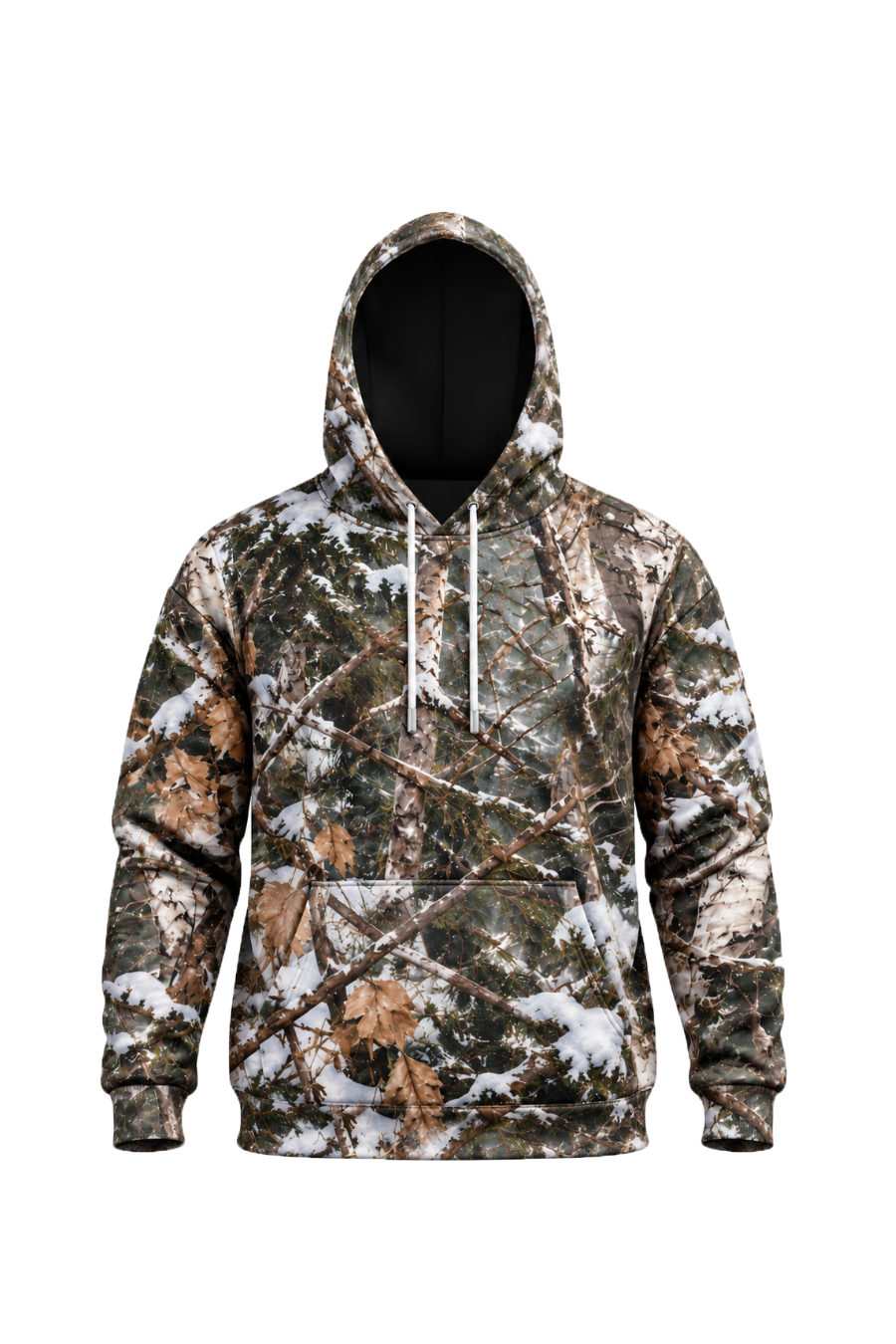 Performance Fleece-Lined Hoodie - Winter Black Bear Showdown image 6
