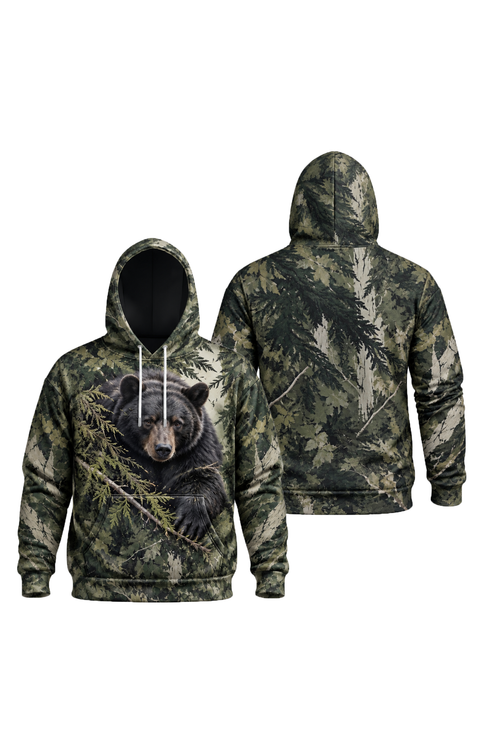 Performance Fleece-Lined Hoodie - Deep Forest Black Bear image 1