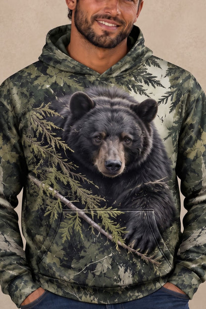 Performance Fleece-Lined Hoodie - Deep Forest Black Bear image 4