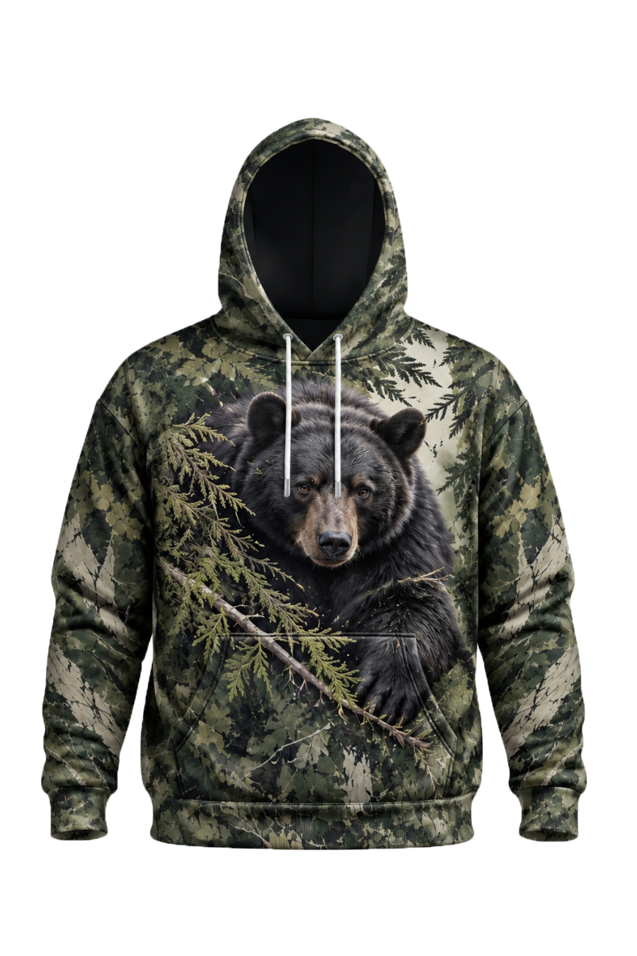 Performance Fleece-Lined Hoodie - Deep Forest Black Bear image 5