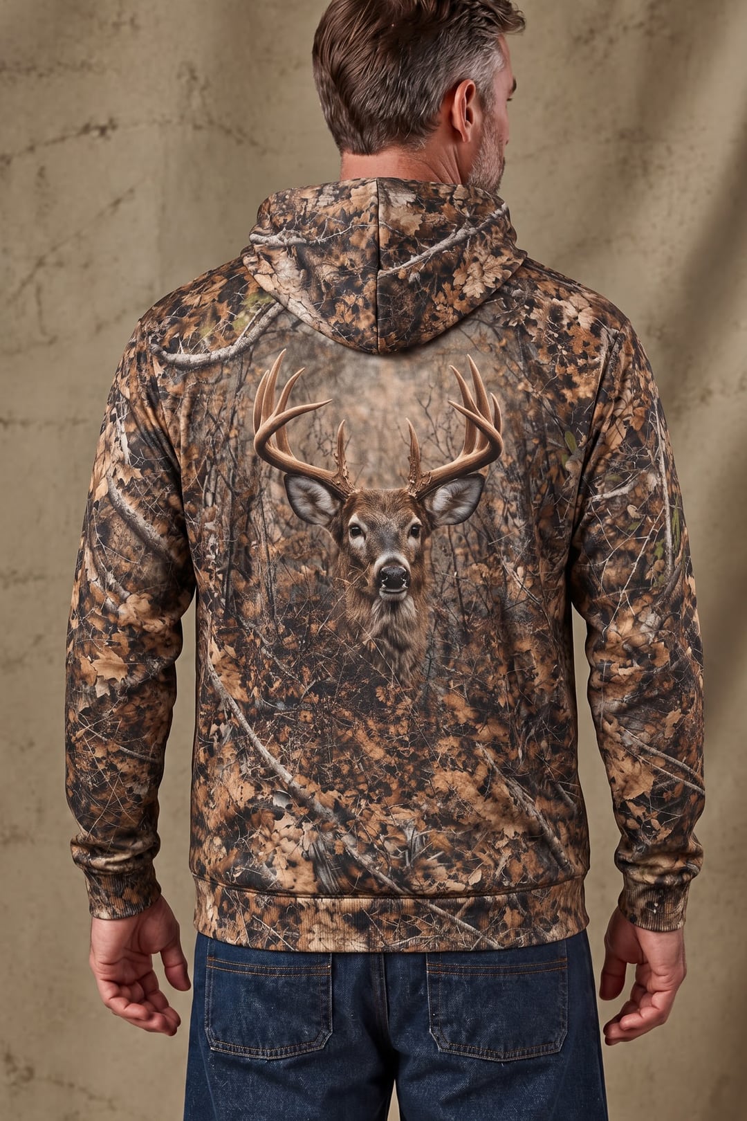 Performance Fleece-Lined Hoodie _– Timber Phantom Buck_ image 2