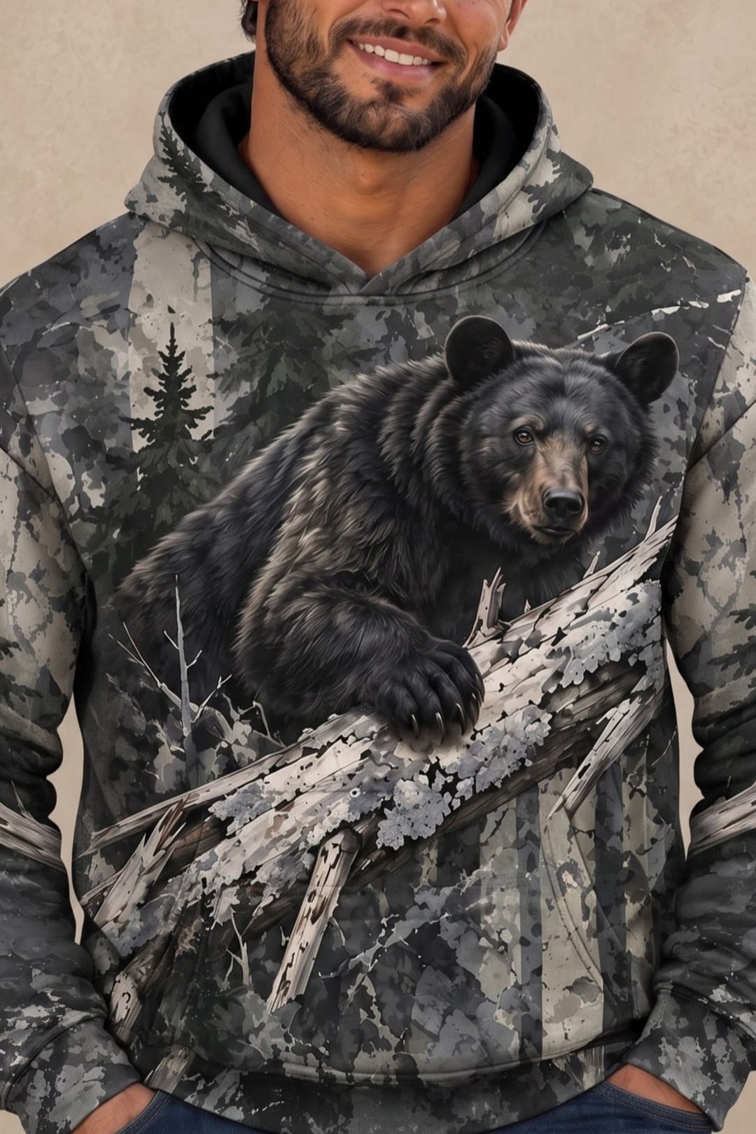 Performance Fleece-Lined Hoodie - Timber Ridge Black Bear image 4