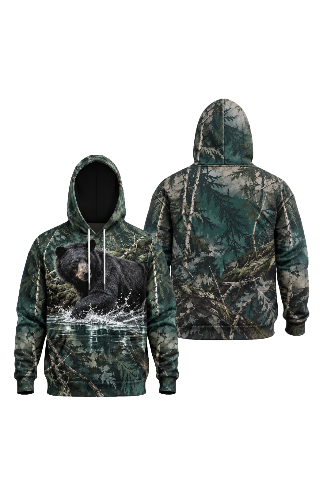 Performance Fleece-Lined Hoodie - River Prowler Black Bear image 1