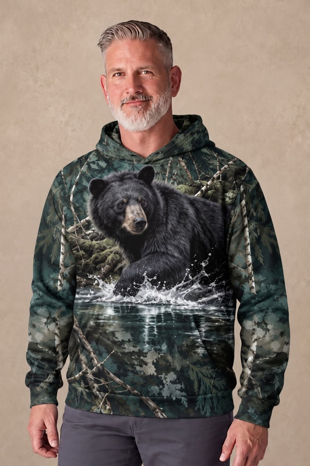 Performance Fleece-Lined Hoodie - River Prowler Black Bear image 2