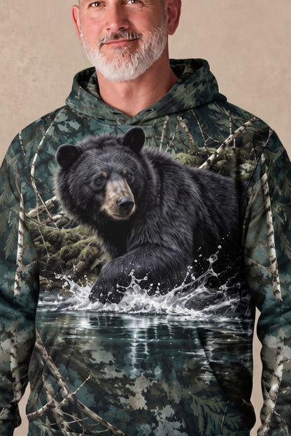 Performance Fleece-Lined Hoodie - River Prowler Black Bear image 4