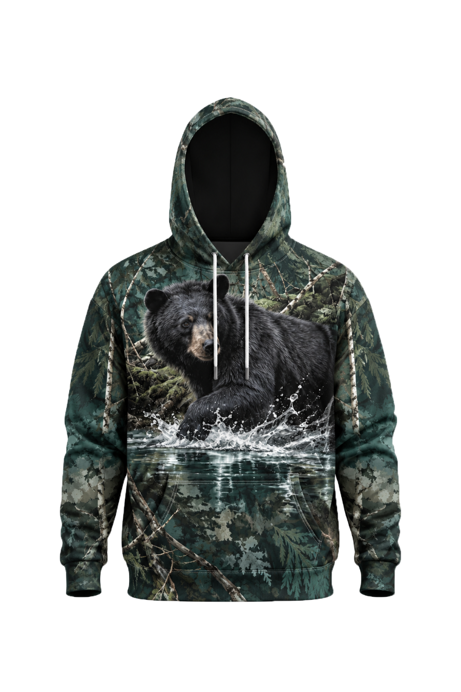 Performance Fleece-Lined Hoodie - River Prowler Black Bear image 5