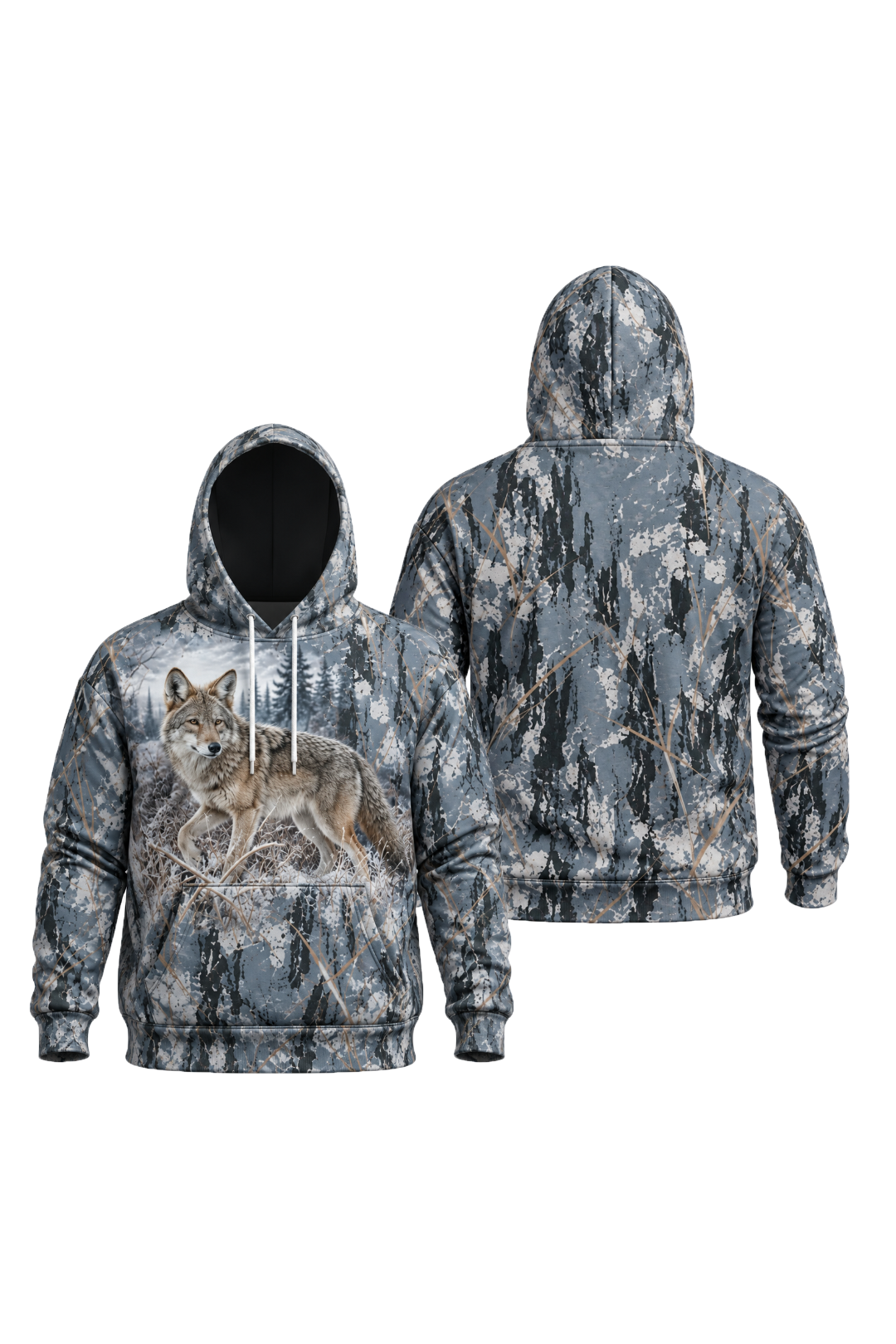 Performance Fleece-Lined Hoodie - Winter Timber Coyote Stalker image 1