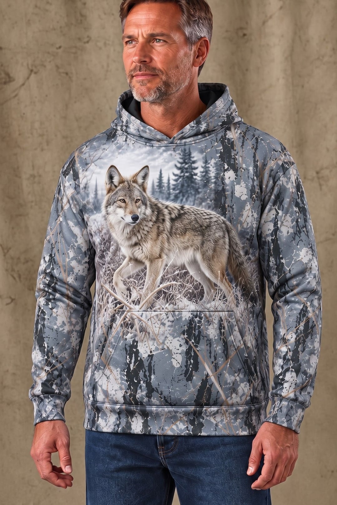 Performance Fleece-Lined Hoodie - Winter Timber Coyote Stalker image 2