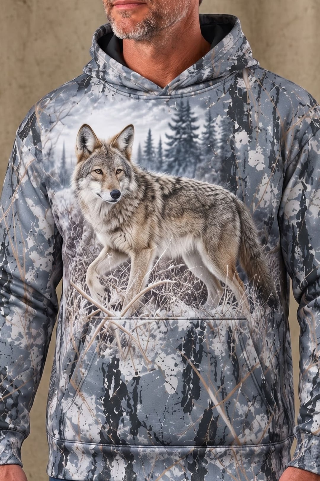 Performance Fleece-Lined Hoodie - Winter Timber Coyote Stalker image 4