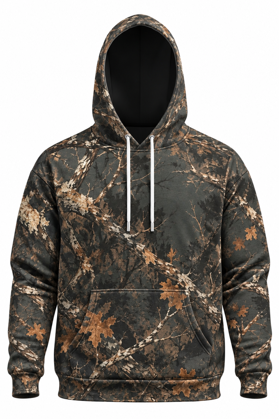 Performance Fleece-Lined Hoodie - Autumn Forest Bobcat Stalker image 6