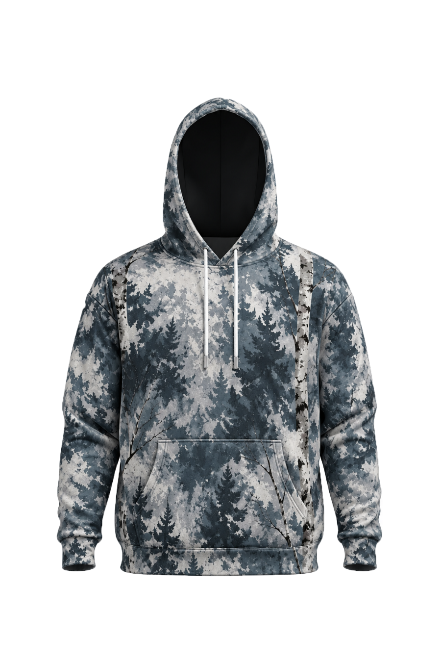 Performance Fleece-Lined Hoodie - Winter Birch Bobcat Pursuit image 6