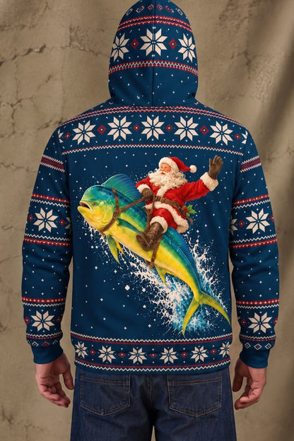Performance Fleece-Lined Hoodie - Santa Mahi Mahi Express image 2