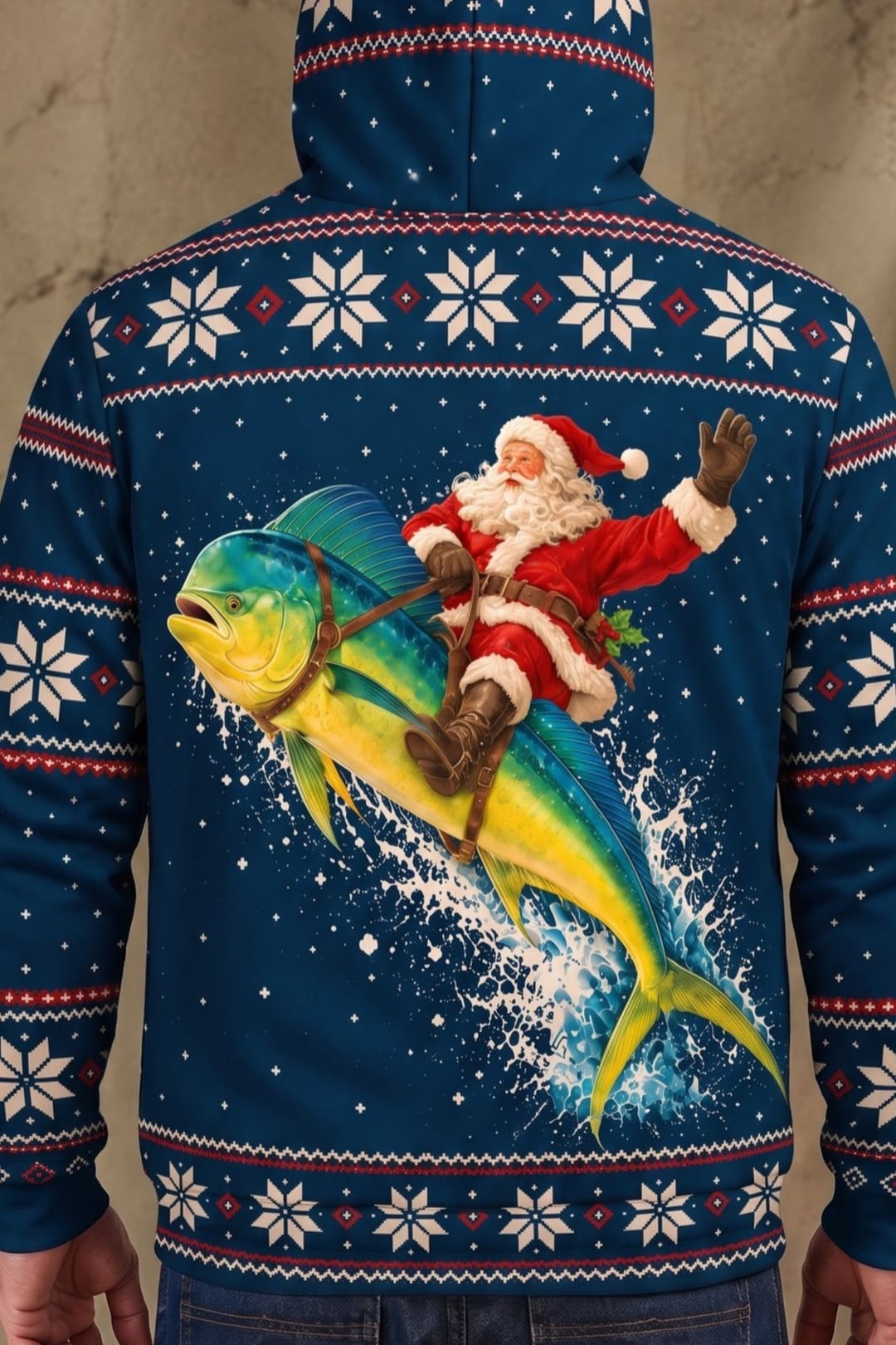 Performance Fleece-Lined Hoodie - Santa Mahi Mahi Express image 4