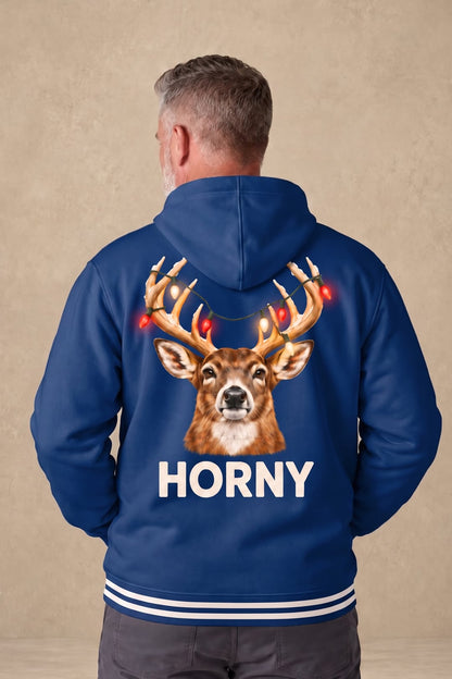 Performance Fleece-Lined Hoodie - Festive Antler Buck Horny image 3