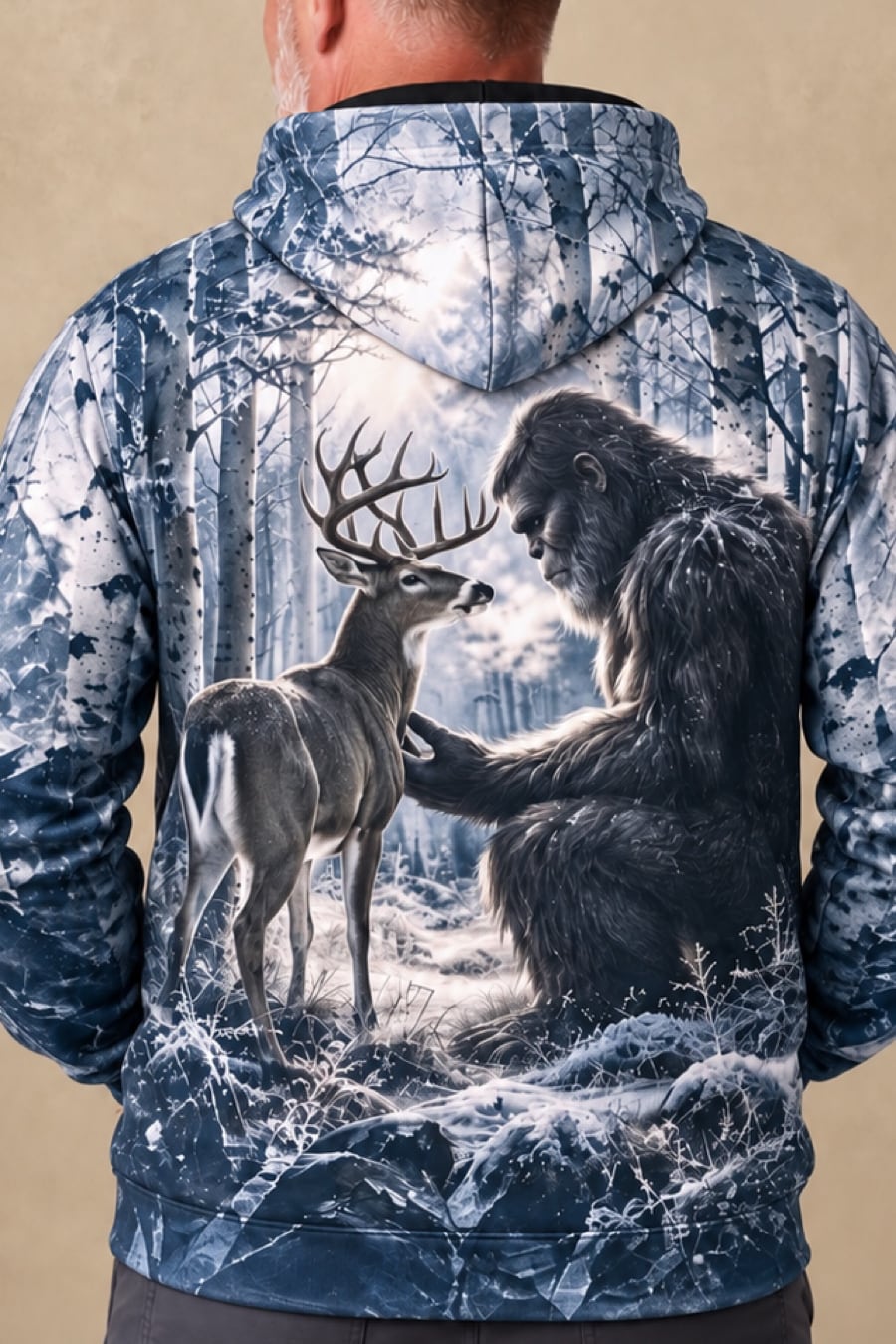 Performance Fleece-Lined Hoodie - Bigfoot Winter Buck Frost image 4