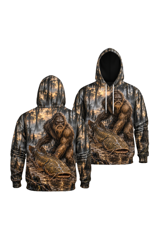 Performance Fleece-Lined Hoodie - Fouke Monster Catfish Swamp image 1