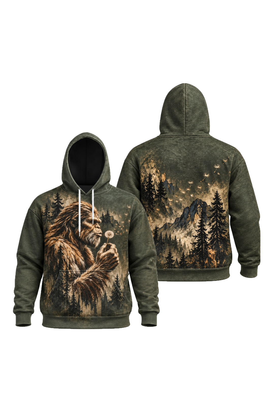 Performance Fleece-Lined Hoodie - Bigfoot Dandelion Pine Ridge image 1