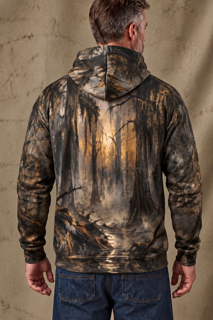 Performance Fleece-Lined Hoodie - Skunk Ape Cypress Swamp Stalker image 3