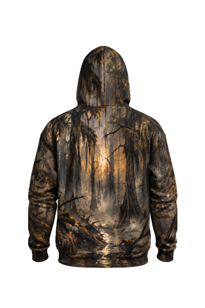 Performance Fleece-Lined Hoodie - Skunk Ape Cypress Swamp Stalker image 6
