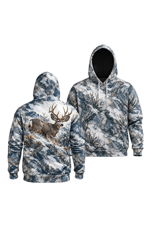 Performance Fleece-Lined Hoodie - Mule Deer Alpine Frost Ascent image 1