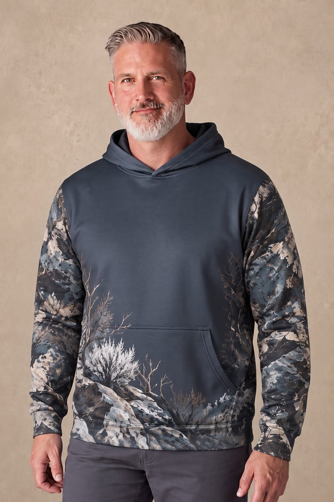 Performance Fleece-Lined Hoodie - Mule Deer Cold Slate Canyon image 3