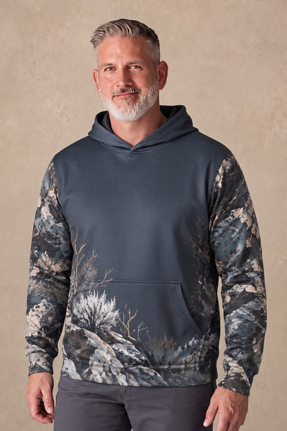Performance Fleece-Lined Hoodie - Mule Deer Cold Slate Canyon image 3