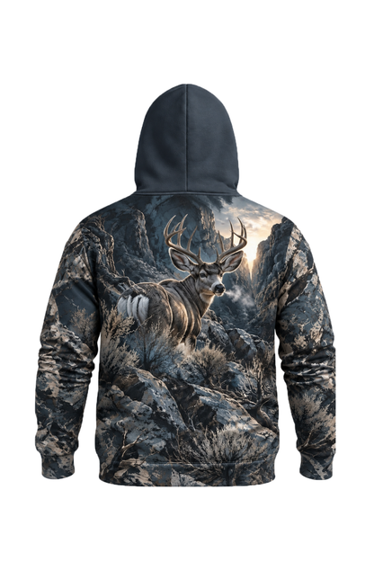Performance Fleece-Lined Hoodie - Mule Deer Cold Slate Canyon image 5