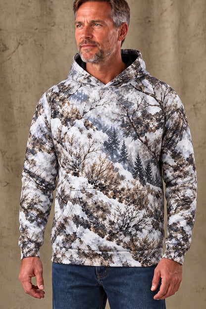 Performance Fleece-Lined Hoodie - Mule Deer Winter Timber Sentinel image 3