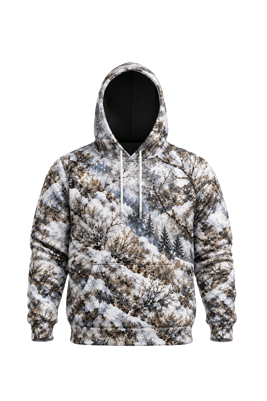 Performance Fleece-Lined Hoodie - Mule Deer Winter Timber Sentinel image 6