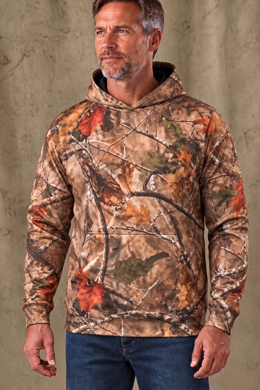 Performance Fleece-Lined Hoodie - Mule Deer Autumn Glow Stalker image 3
