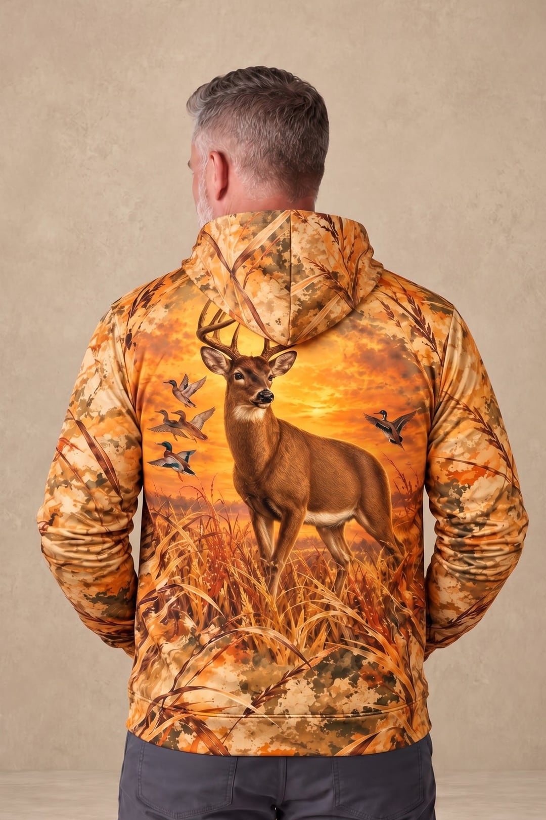 Performance Fleece-Lined Hoodie - Deer Golden Prairie Sentinel image 2