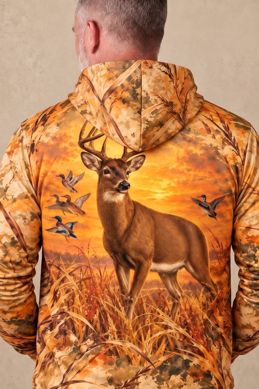 Performance Fleece-Lined Hoodie - Deer Golden Prairie Sentinel image 4