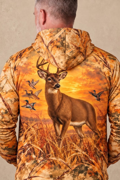 Performance Fleece-Lined Hoodie - Deer Golden Prairie Sentinel image 4