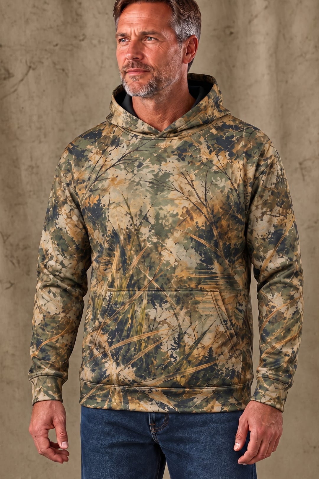 Performance Fleece-Lined Hoodie - Deer Sunset Marsh Splash image 3