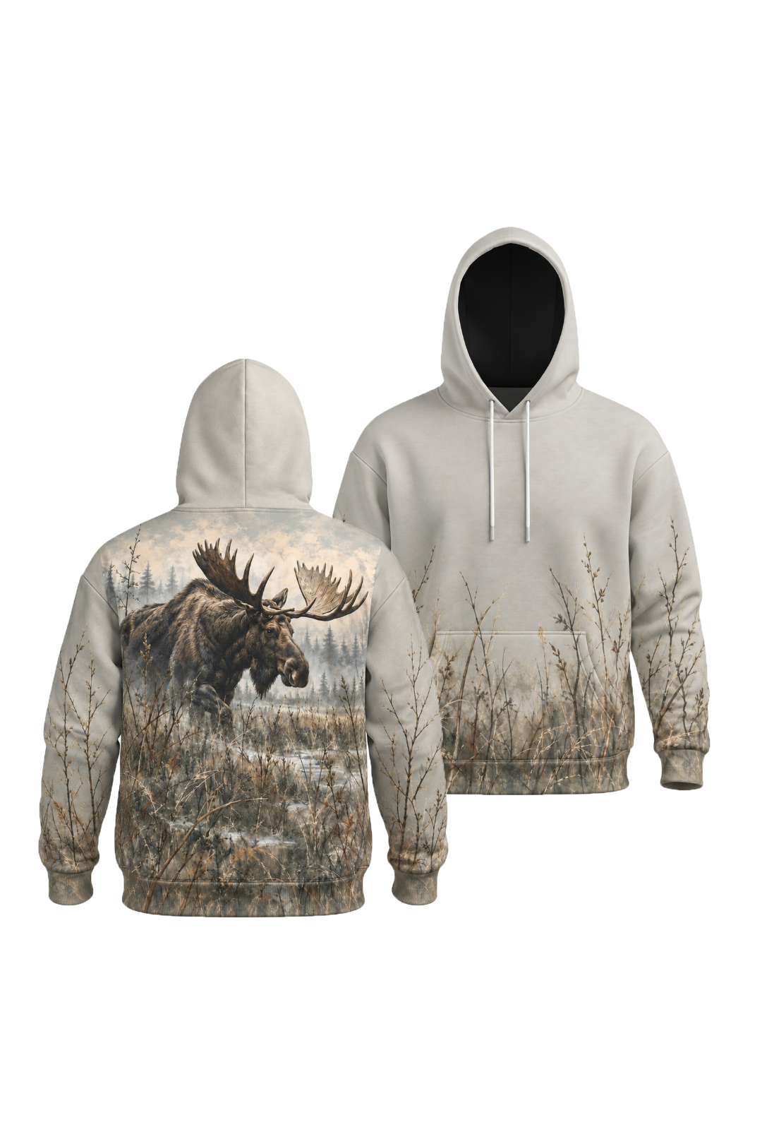 Performance Fleece-Lined Hoodie - Moose Misty Marsh Titan image 1