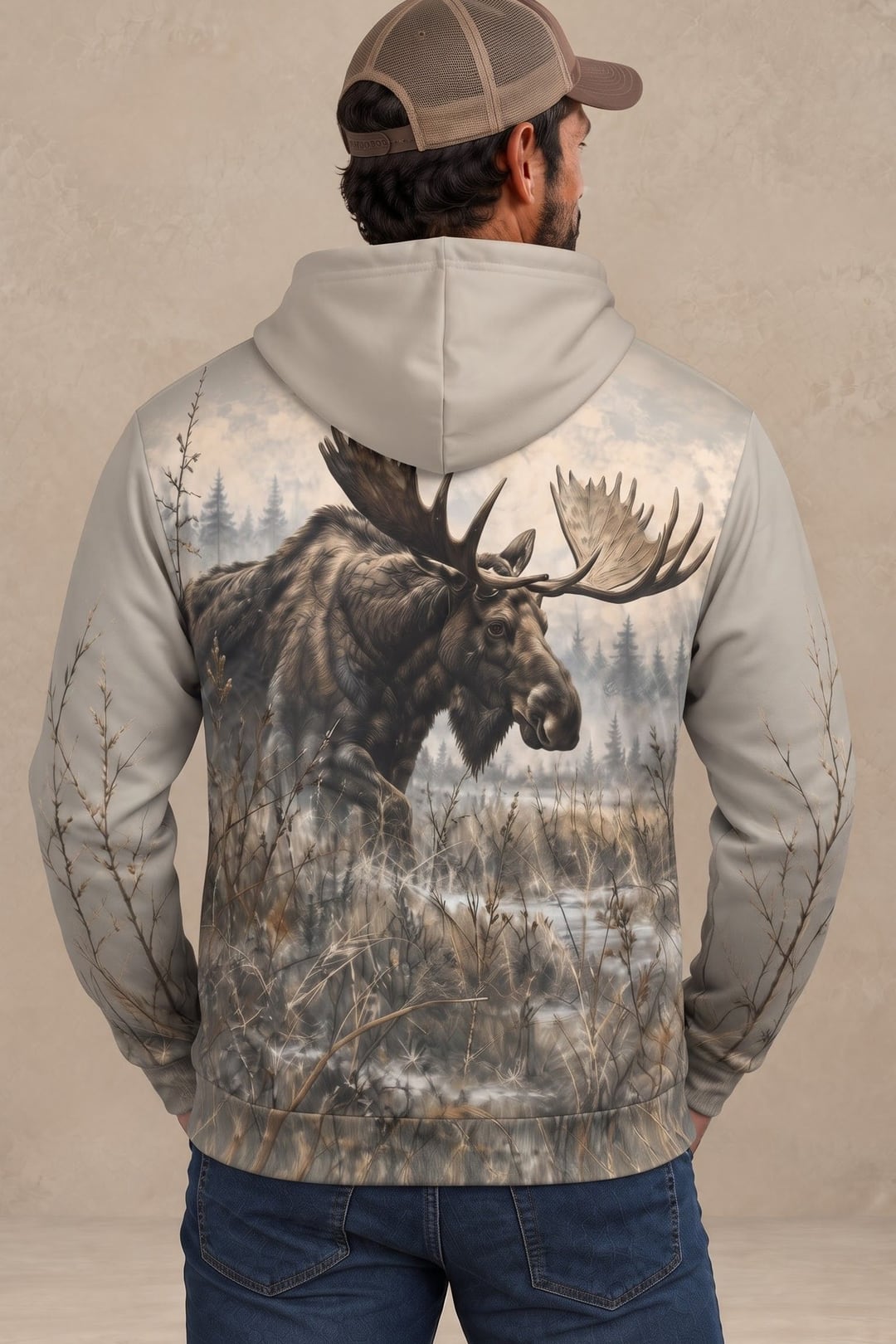 Performance Fleece-Lined Hoodie - Moose Misty Marsh Titan image 2