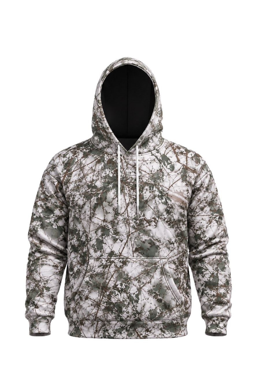 Performance Fleece-Lined Hoodie - Moose Frostbound Wolf Stand image 6