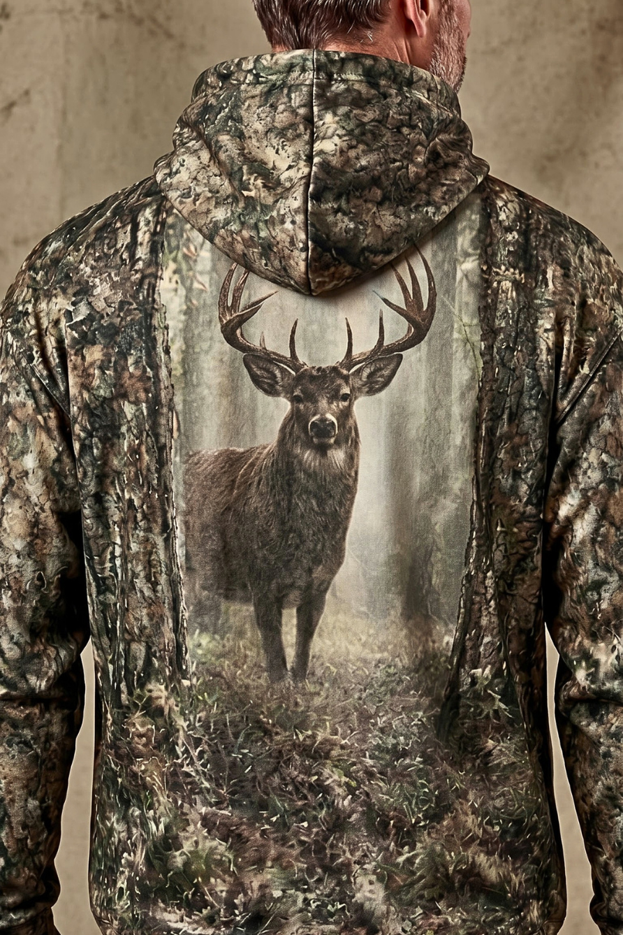 Performance Fleece-Lined Hoodie _– Timber Whitetail_ image 4