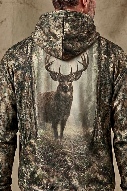 Performance Fleece-Lined Hoodie _– Timber Whitetail_ image 4