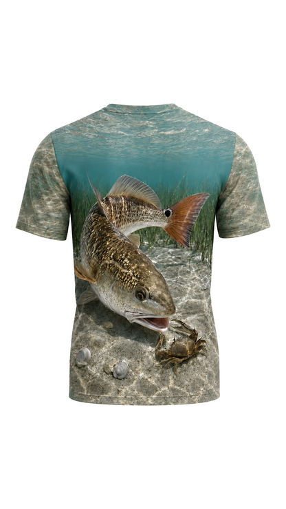 Pro Fishing Short Sleeve - Clear Flats Redfish Hunt - AOS86 image 5