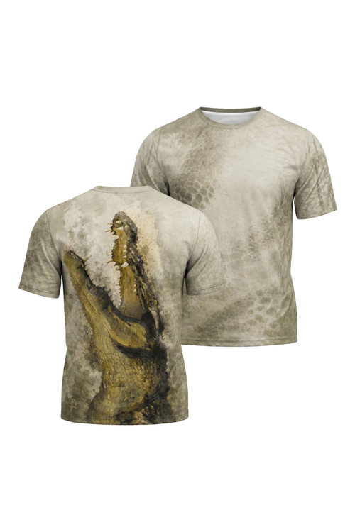 Pro Fishing Short Sleeve - Dark Swamp Gator - AOS84 image 1