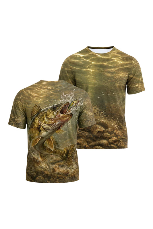 Pro Fishing Short Sleeve - Walleye Strike Realism - AOS103 image 1