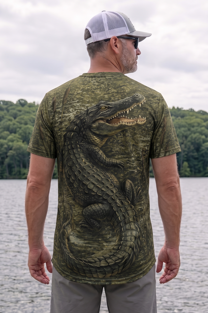 Pro Fishing Short Sleeve - Bayou Ambush Gator - AOS64 image 2