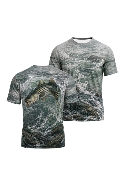 Pro Fishing Short Sleeve - Surge Striped Bass - AOS82 image 1