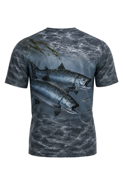 Pro Fishing Short Sleeve - Dusk Lake Salmon - AOS65 image 4