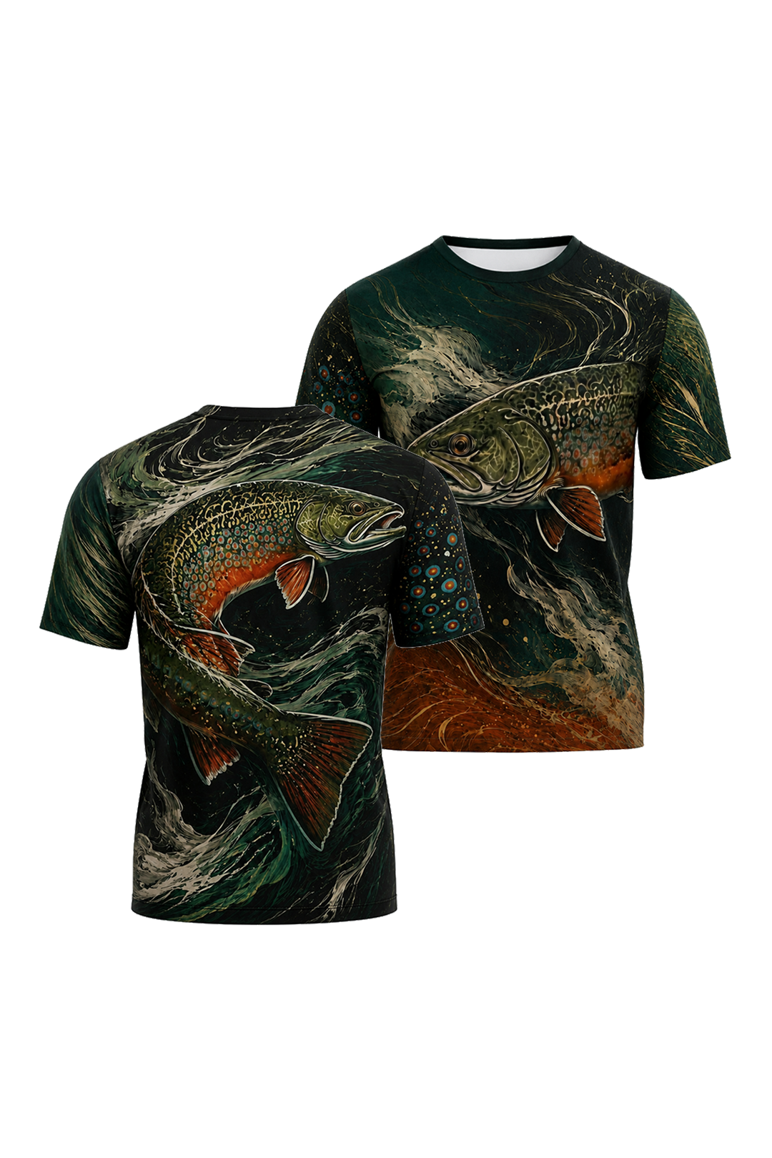 Pro Fishing Short Sleeve - Whirlpool Brook Trout image 1