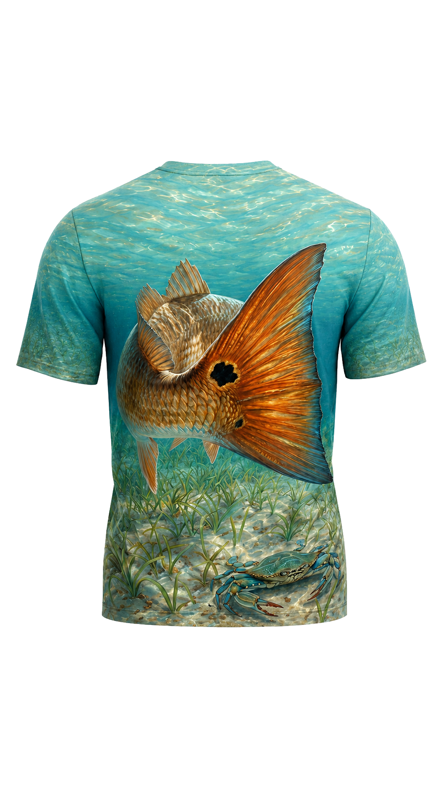Pro Fishing Short Sleeve - Redfish Tailing Tide - AOS87 image 5