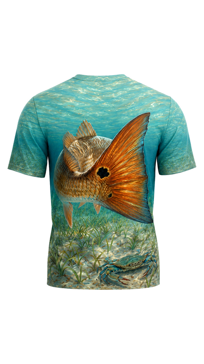 Pro Fishing Short Sleeve - Redfish Tailing Tide - AOS87 image 5