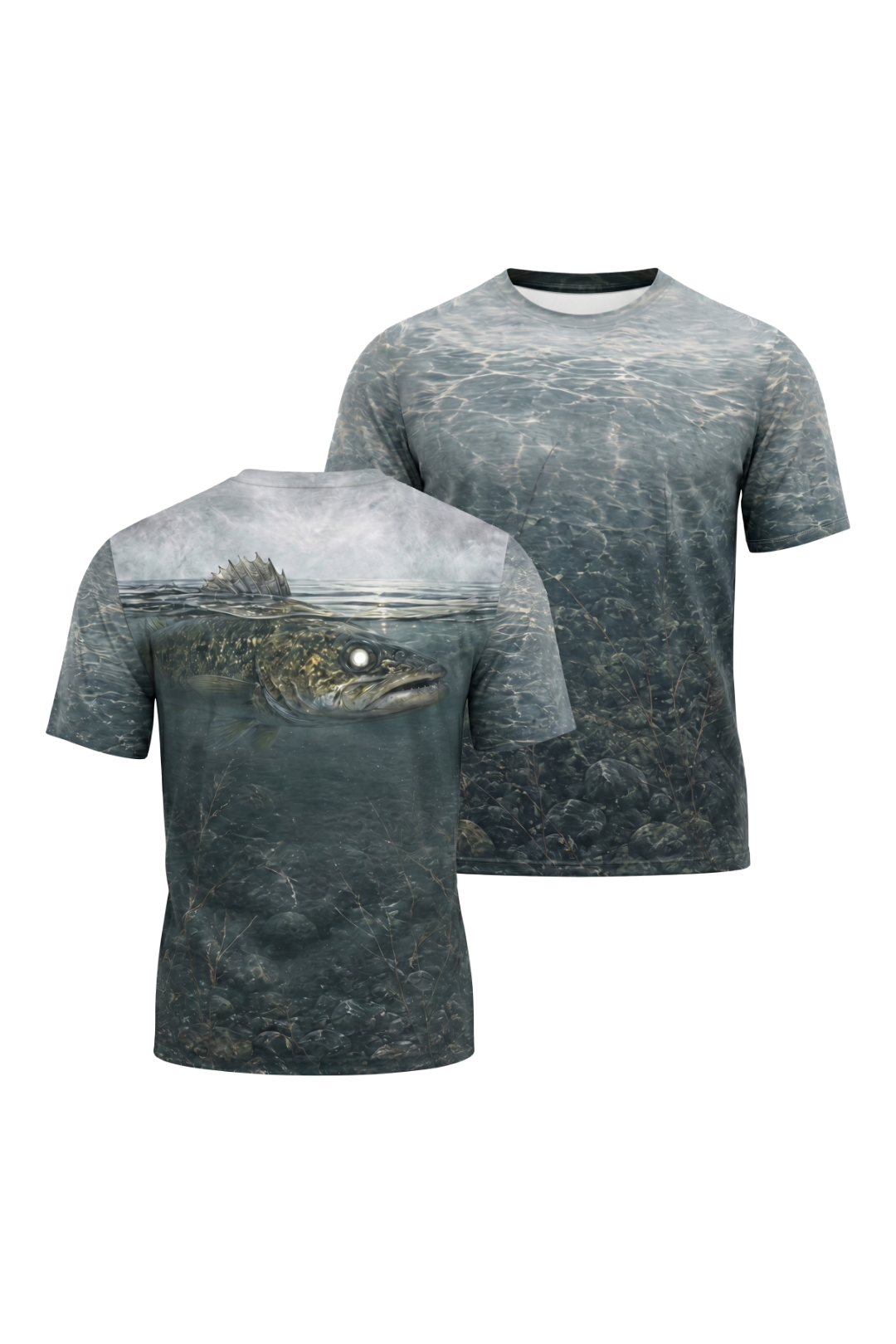 Pro Fishing Short Sleeve - Misty Timber Walleye - AOS80 image 1