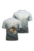 Pro Fishing Short Sleeve - River Walleye Strike - AOS91 image 1